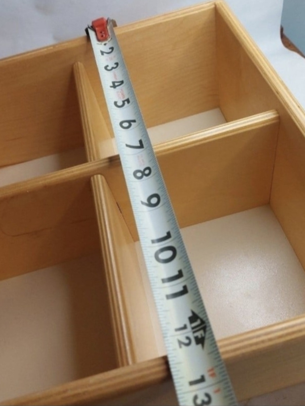 Natural Wood 4-Compartment Wall Shelf | Home Wall Decor - Picture 11 of 12